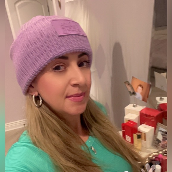 Coach beautiful beanie hat New with tag one size feet all from Nordstrom - Picture 2 of 8